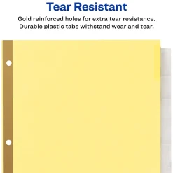 Avery Big Tab Insertable Paper Dividers, Clear 8 Tab, Buff (11112)