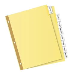 Avery Big Tab Insertable Paper Dividers, Clear 8 Tab, Buff (11112)