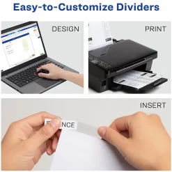 Avery Big Tab Insertable Paper Dividers, Clear 5 Tab, White (11122)