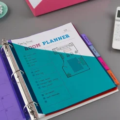 Avery Big Tab Insertable Plastic Dividers with 2 Pockets, 5 Tabs, Two-Tone Multicolor (11982)