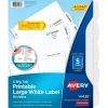 Avery Big Tab Printable Paper Dividers with Large White Labels, 5 Tabs, White, 4 Sets/Pack (14438)