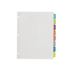Avery Big Tab Printable Paper Dividers with White Labels, 8 Tabs, 20 Sets/Pack (11435)