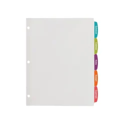 Avery Big Tab Printable Paper Dividers with White Labels, 5 Tabs, 4 Sets/Pack (11432)