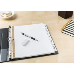 Avery Big Tab Write & Erase Paper Divider, 5 Tabs, White/Gold Reinforced, 1 Set (23075)