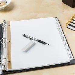 Avery Big Tab Write & Erase Paper Dividers, 8 Tab, White, 48 Sets/Carton (23078CT)