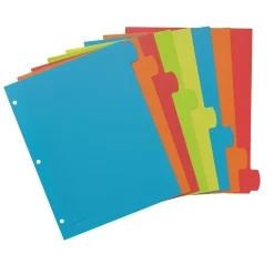 Avery Big Tab Write & Erase Plastic Divider, 8 Tabs, Multicolor, 1 Set (16130)