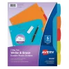 Avery Big Tab Write & Erase Plastic Dividers, 5 Tabs, Bright Multicolor (16129)