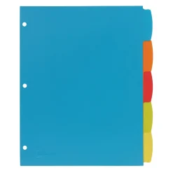 Avery Big Tab Write & Erase Plastic Dividers, 5 Tabs, Bright Multicolor (16129)