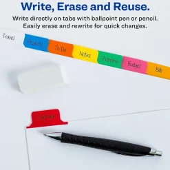 Avery Big Tab Write & Erase Paper Dividers, 5 Tabs, Multicolor, Gold Reinforced (23076)