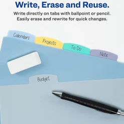 Avery Big Tab Write & Erase Plastic Dividers, 5 Tabs, Multicolor (16170)