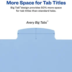 Avery Big Tab Write & Erase Plastic Divider, 8 Tabs, Multicolor, 1 Set (16171)