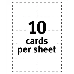 Avery Clean Edge Business Cards, 2" x 3 1/2", Matte White, 200 Per Pack (8871)