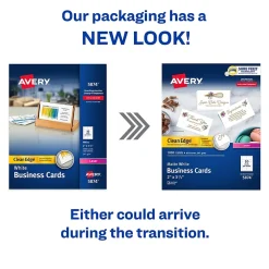 Avery Clean Edge Business Cards, 2" x 3 1/2", Matte White, 1000 Per Pack (5874)