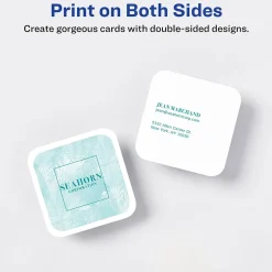 Avery Clean Edge Laser Square Cards with Rounded Corners, 2 1/2