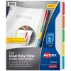 Avery Clear Easy View Plastic Dividers, 5 Tabs, Multicolor (16740)