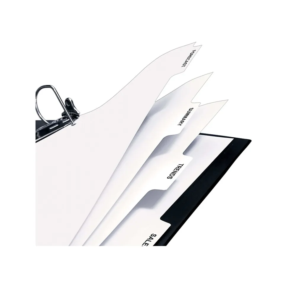 Avery Copier Tab Dividers, Single Reverse Collated, 5-Tab, White, 30 Sets/Box (20416)