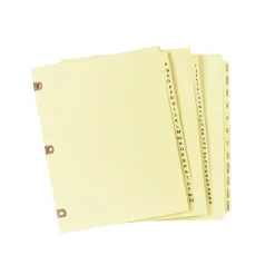 Avery Copper Reinforced Preprinted Dividers, 12-Tabs, Buff, Set (24286)