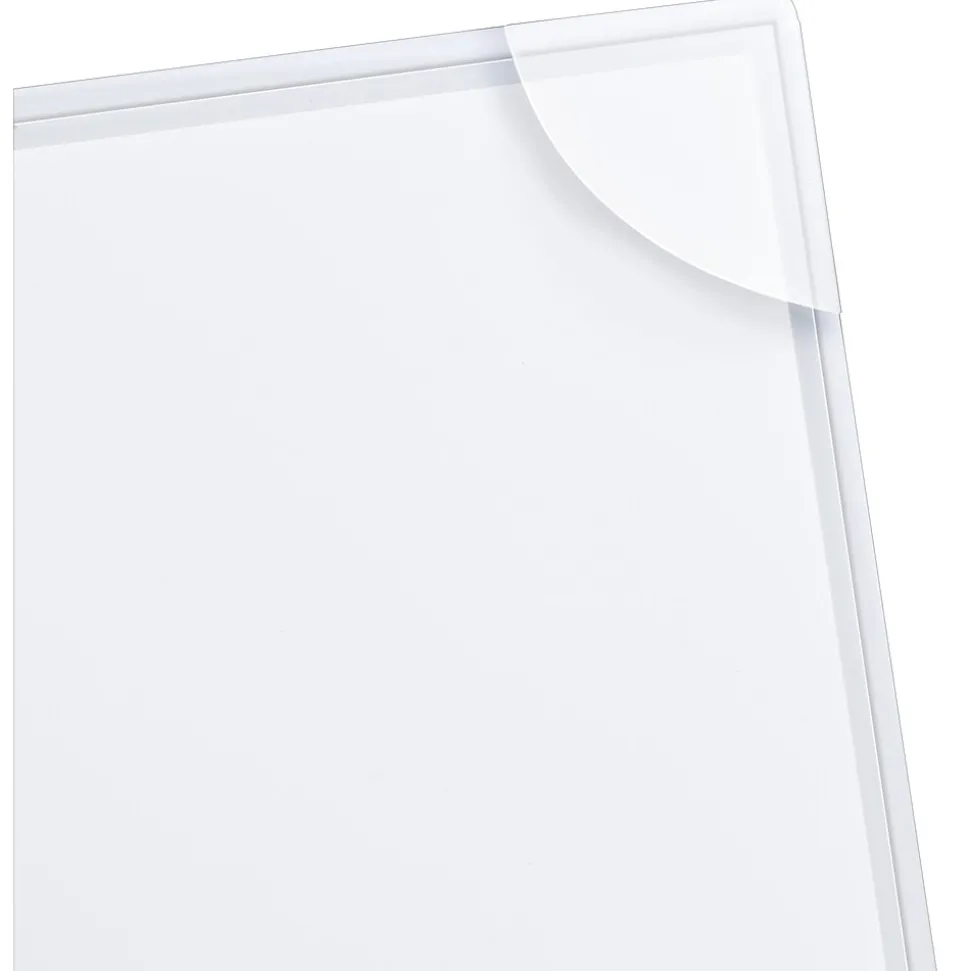 Avery Corner Lock, 3-Hole Punched Plastic Sleeves, Heavyweight, 8-1/2” x 11”, Clear, 4/Pack (72269)