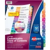 Avery Customizable Table of Contents Dividers, 12-Tab, Multicolor, 3 Sets/Pack (11073)