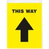 Avery Directional "This Way" Preprinted Floor Decals, 8" x 10.5", Yellow/Black, 5/Pack (83022)