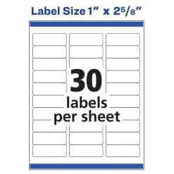 Avery Easy Peel Inkjet Address Labels, 1