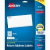 Avery Easy Peel Inkjet Return Address Labels, 1/2" x 1-3/4", White, 2,000 Labels/Pack (8167)