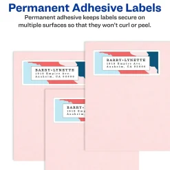Avery Easy Peel Inkjet Return Address Labels, 2/3
