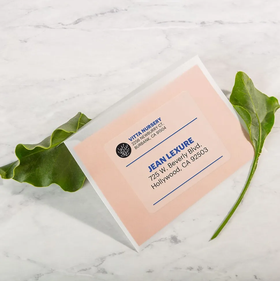 Avery Easy Peel Inkjet Shipping Labels, 3-1/3" x 4", Clear, 60 Labels/Pack (18664)