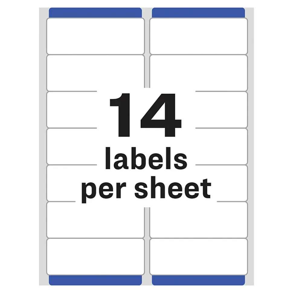 Avery Easy Peel Laser Address Labels, 1-1/3" x 4", Clear, 700 Labels/Box (5662)
