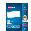 Avery Easy Peel Laser Return Address Labels, 1/2" x 1-3/4", White, 20,000 Labels/Box (5967)