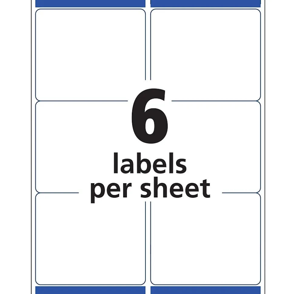 Avery Easy Peel Laser Shipping Labels, 3-1/3" x 4", Clear, 60 Labels/Pack (15664)