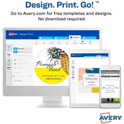 Avery Easy Peel Laser/Inkjet Oval Labels, 1 1/2