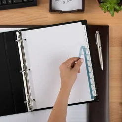 Avery EcoFriendly Index Maker Print & Apply Label Paper Dividers, 12 Tab, White, 5/Pack (11582)