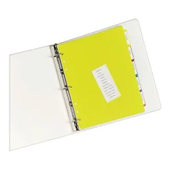 Avery Heavy-Duty Plastic Dividers with White Tab Labels, 5 Tabs, Multicolor (23080)