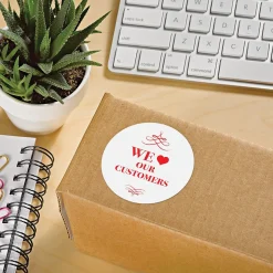 Avery High Visibility Laser Shipping Labels, 2.5"Dia., White, 300/Pack (5294)