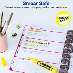 Avery Hi-Liter Desk Style Highlighters, Chisel Tip, Yellow, Dozen (07742)