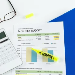 Avery Hi-Liter Tank Highlighters, Chisel, Yellow, Dozen (98035)