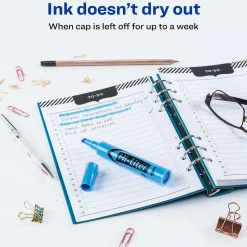 Avery Hi-Liter Tank Highlighters, Chisel Tip, Blue, Dozen (07746)