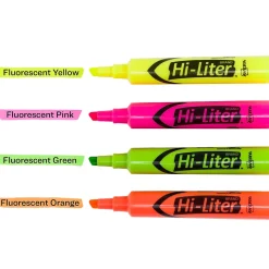 Avery Hi-Liter Tank Highlighters, Chisel, Assorted, 4/Pack (24063)