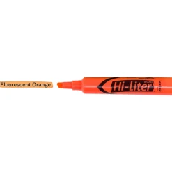 Avery Hi-Liter Tank Highlighters, Chisel, Orange, Dozen (24050)