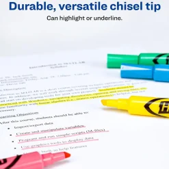 Avery Hi-Liter Tank Highlighter, Chisel Tip, Assorted, 4/Pack (17752)