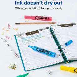 Avery Hi-Liter Tank Highlighter, Chisel Tip, Assorted, 4/Pack (17752)