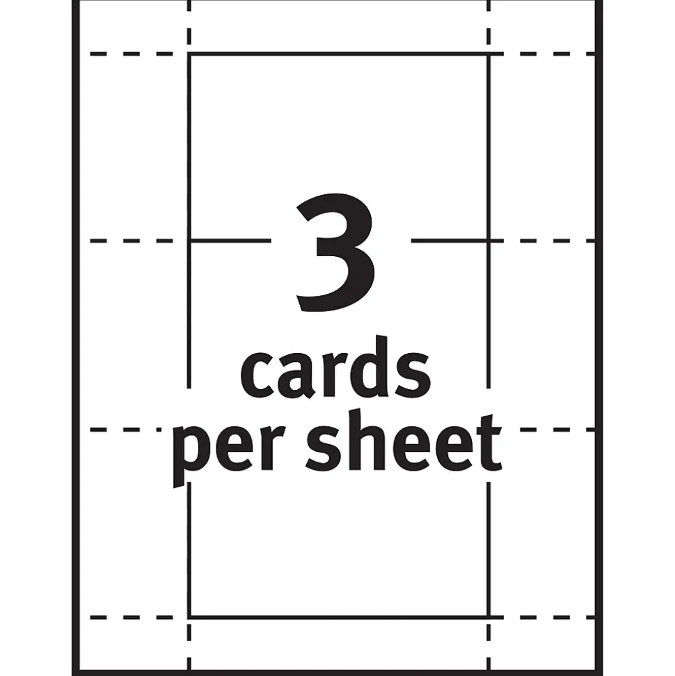 Avery Index Cards, 3" x 5", Matte White, Laser/Inkjet, 150/Pack (05388)