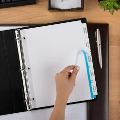 Avery Index Maker Big Tab Paper Dividers with Print & Apply Label Sheets, 5 Tabs, White, 5 Sets/Pack (11492)