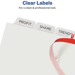 Avery Index Maker EcoFriendly Paper Dividers with Print & Apply Label Sheets, 8 Tab, White, 5 Sets/Pack (11581)