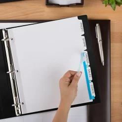 Avery Index Maker Extra-Wide Paper Dividers with Print & Apply Label Sheets, 5 Tabs, White, 5 Sets/Pack (AVE11440)