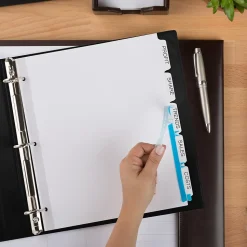 Avery Index Maker Extra-Wide Paper Dividers with Print & Apply Label Sheets, 5 Tabs, White, 5 Sets/Pack (AVE11440)
