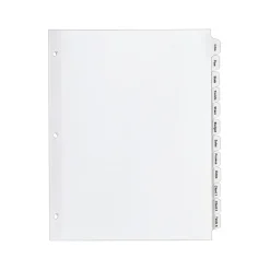 Avery Index Maker Paper Dividers with Print & Apply Label Sheets, 12 Tabs, White (11428)