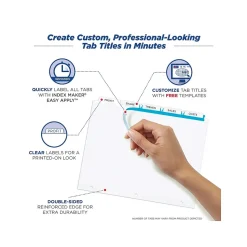 Avery Index Maker Paper Dividers with Print & Apply Label Sheets, 12 Tabs, White (11428)