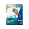 Avery Index Maker Paper Dividers with Print & Apply Label Sheets, 5 Tabs, White, 25 Sets/Pack (11446)